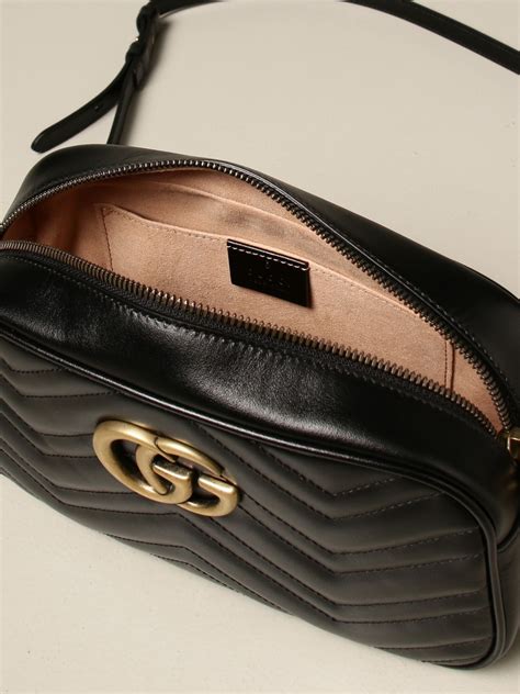 borsa gucci tracolla pelle nera grande|borse Gucci da donna.